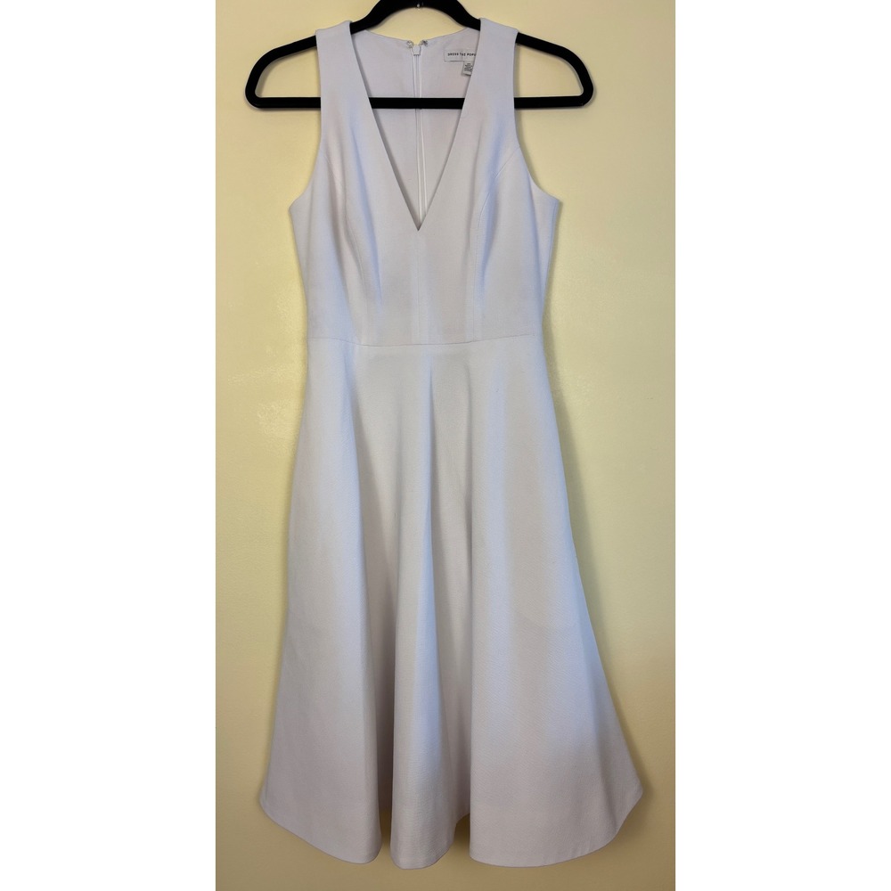 NWOT DRESS THE POPULATION Catalina Fit & Flare Cocktail Dress Off-White Women XS - Picture 3 of 13